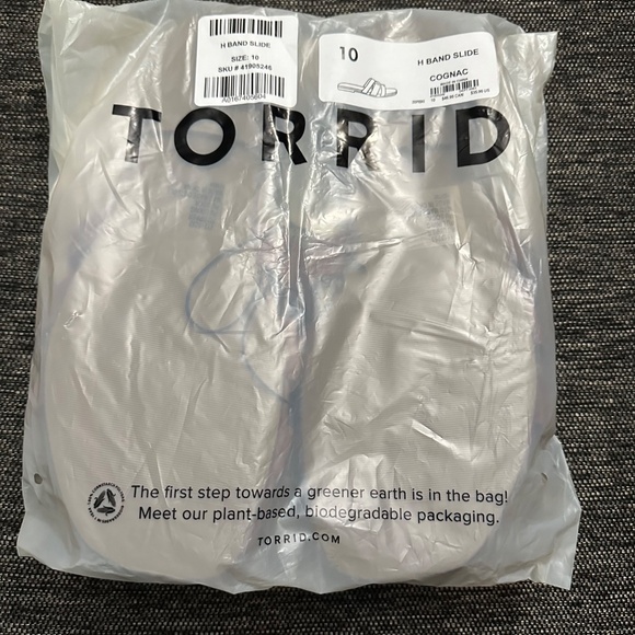 Torrid H Band Slide Sandals- Brown Size 10 - Picture 3 of 3